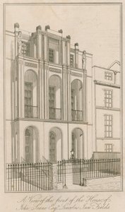 A view of the front of the house of John Soane Esq, Lincoln