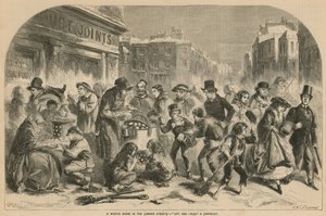 A winter scene in the London streets - hot and cold: a contrast