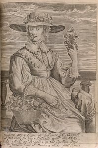 A woman with flowers, illustration from 