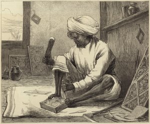 A Wood Carver of Simla by English School