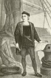 A young Christopher Columbus, Genoese explorer by English School