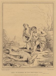 Abel murdered by his Brother Cain, Genesis by English School