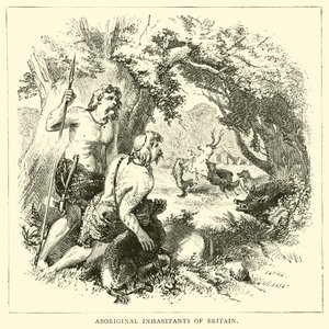 Aboriginal inhabitants of Britain by English School