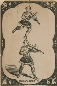 Acrobatic musicians: John Lee and Stephen Lee by English School