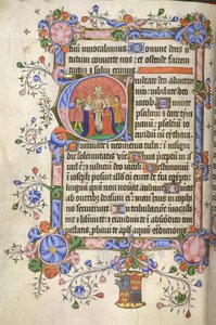 Marriage of David and Michal, from the Bedford Psalter and Hours by English School
