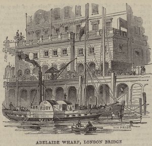 Adelaide Wharf, London Bridge by English School