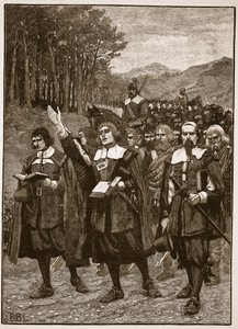 Advance of the Covenanters Across the Border into England, Illustration from Cassell