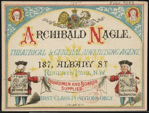 Advert for Archibald Neagle, Advertising Agent by English School