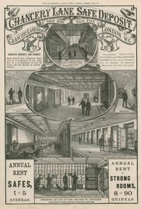 Advert for Chancery Lane Safe Deposit, 61 & 62 Chancery Lane, London by English School