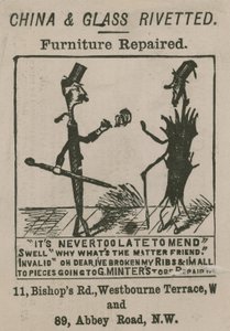 Advert for G Minter; Cartoon by English School