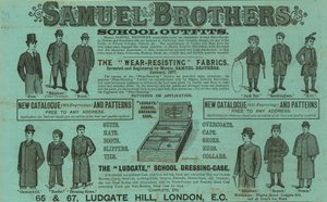 Advert for Samuel Brothers, Ludgate Hill, London by English School