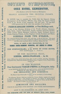 Advert for Soyer