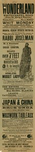 Advert for Wonderland, Whitechapel Road, London by English School