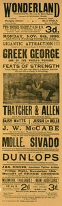 Advert for Wonderland, Whitechapel Road, London