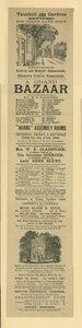Advert for a Grand Bazaar at Vauxhall Gardens
