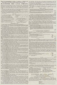 Advertisement, Manchester Ship Canal Company (engraving) by English School