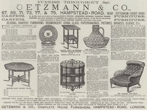 Advertisement, Oetzmann and Company by English School