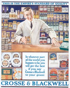 Advertisement for Crosse and Blackwell foods, c1920 by English School