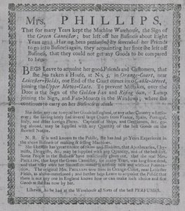 Advertisement for Mrs Phillips by English School