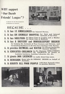 Advertisement for Our Dumb Friends League by English School