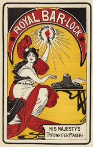 Advertisement for Royal Bar-Lock Typewriters