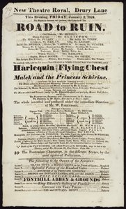 Advertisement for a Performance of Road to Ruin by English School
