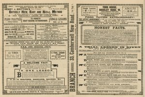 Advertisement for a variety of musical practices by English School