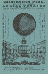 Advertisement for aerial voyages by English School