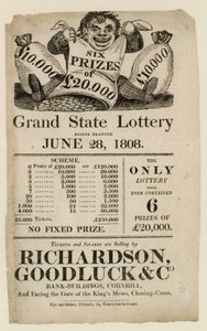 Advertisement for State Lottery by English School