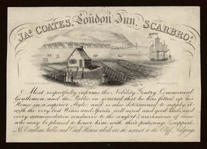 Advertisement for the London Inn, Scarborough, Yorkshire by English School