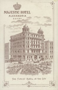 Advertisement for the Majestic Hotel, Alexandria, Egypt by English School