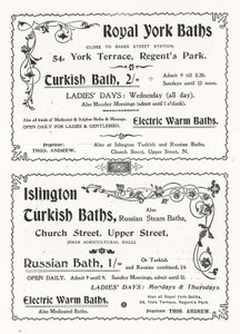 Advertisement for the Royal York Baths by English School