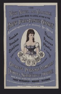 Advertisement for the patent Poro-Plastic corset