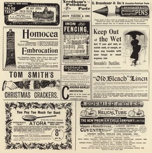 Advertising spread from The Graphic Christmas Number 1897 by English School