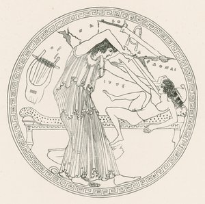 Aedon Slays Itys (engraving) by English School