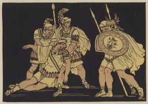 Aeneas and the body of Lausus by English School