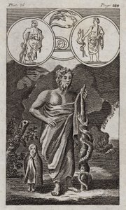 Aesculapius (engraving) by English School