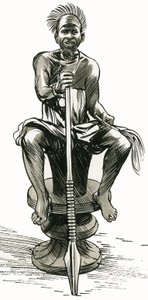 African with a spear