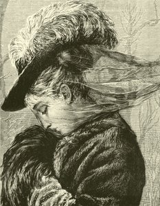 Agnes Holds Her Warm Muff to Her Face by English School