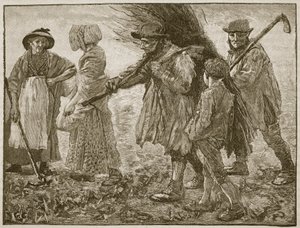 Agricultural Labourers at the time of the First Reform Parliament, illustration from Cassell