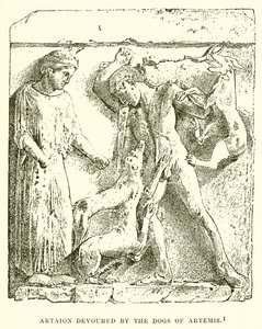 Aktaion Devoured by the Dogs of Artemis by English School