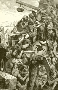 Alexander the Great at the Siege of Tyre by English School