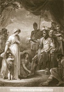 Alfred Liberating the Family of Hastings, Illustration from David Hume