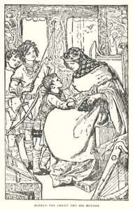 Alfred the Great and His Mother by English School