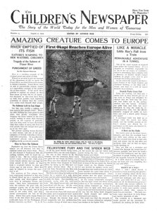 Amazing Creature Comes to Europe, Front Page of 