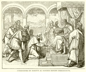 Ambassadors of Harun al-Rashid Before Charlemagne