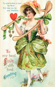 American Valentine card by English School