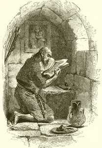 An Ascetic in His Cell by English School