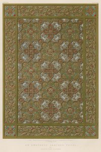 An Embossed Leather Panel by English School