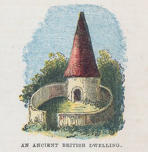 An Ancient British Dwelling by English School